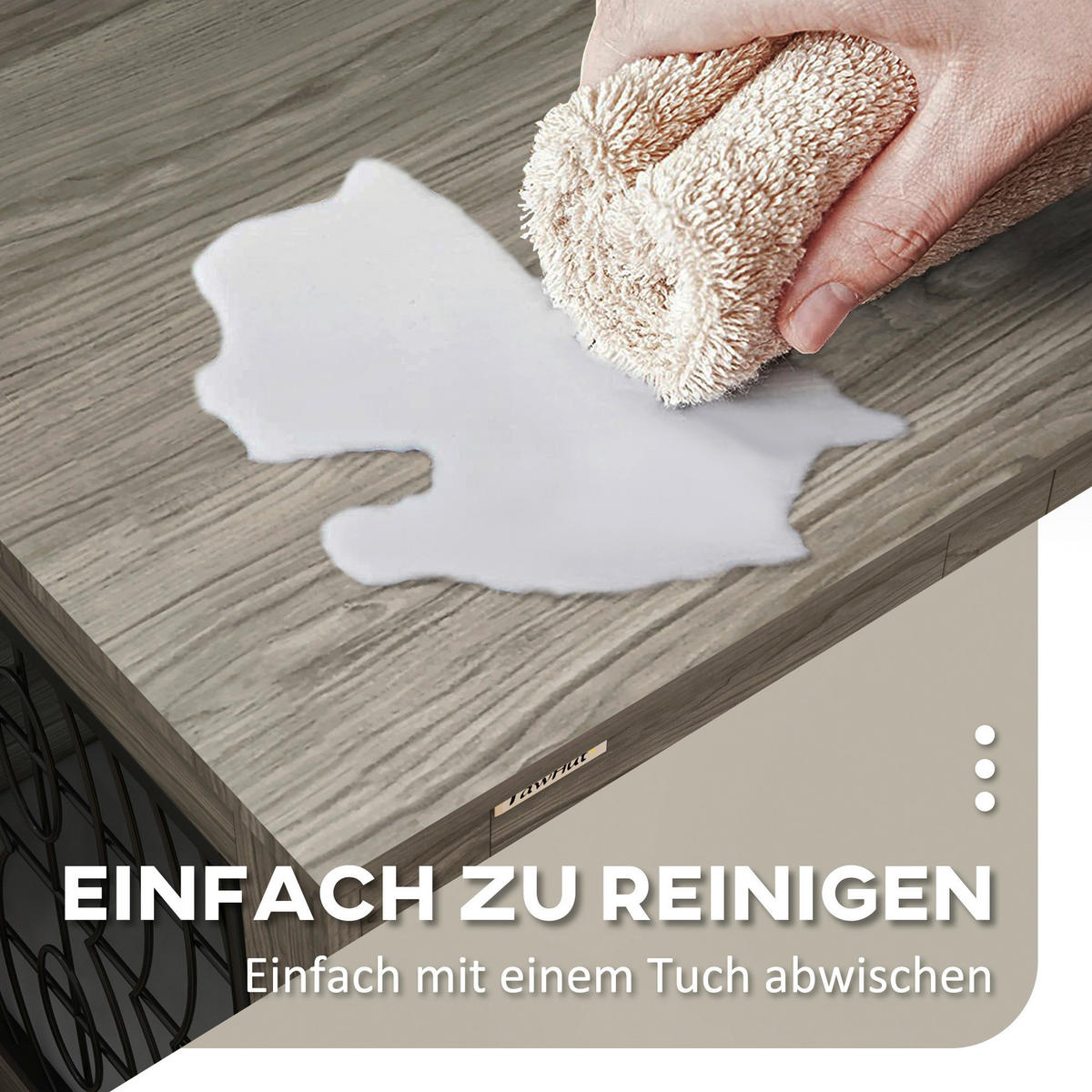 PawHut Hundekäfig grau Spanplatte B/H/L: ca. 56x63x80 cm Hundekäfig - grau (80,00/56,00/63,00cm) - PawHut