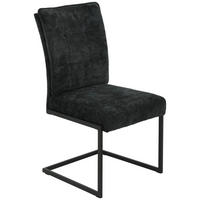 Schwingstuhl Olivia, 2er-Set anthrazit Microfaser Webstoff B/H/T: ca. 52x98x66 cm Olivia, 2er-Set - anthrazit (52,00/98,00/66,00cm) - Hela
