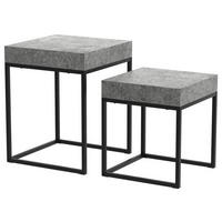 Beistelltisch Vida Beton MDF Vida - Beton/schwarz