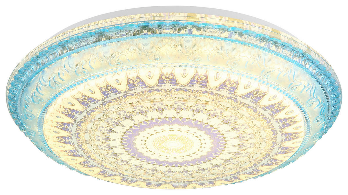 LED-Deckenleuchte blau Metall Kunststoff H/D: ca. 8,5x39 cm LED-Deckenleuchte_Lazaro - blau (39,00/8,50cm)