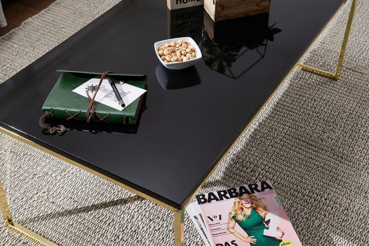Couchtisch schwarz B/H/T: ca. 120x45x60 cm Couchtisch - schwarz (120,00/45,00/60,00cm) - Wohnling