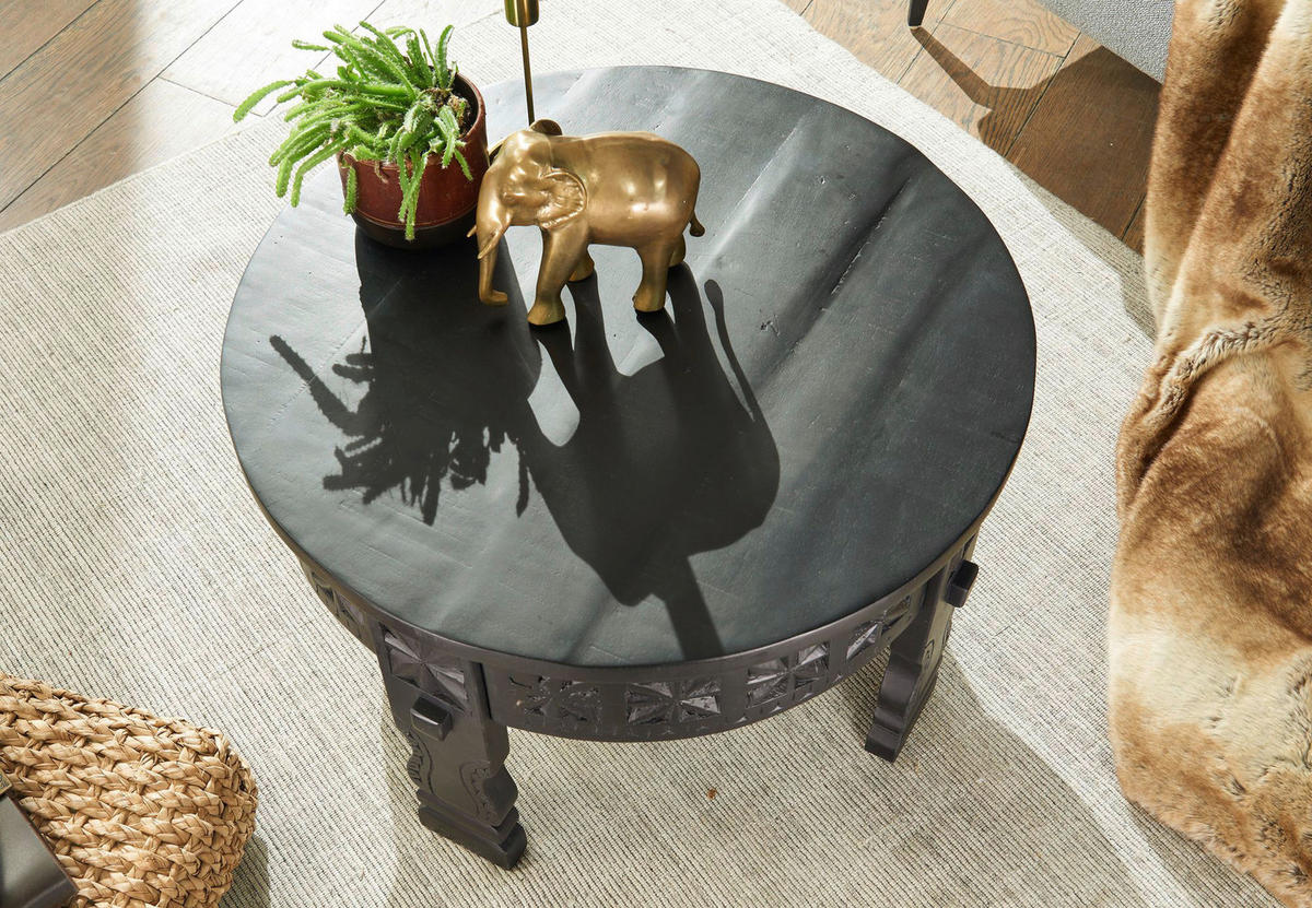 Couchtisch schwarz B/H/T: ca. 60x36x60 cm Couchtisch - schwarz (60,00/36,00/60,00cm) - Wohnling