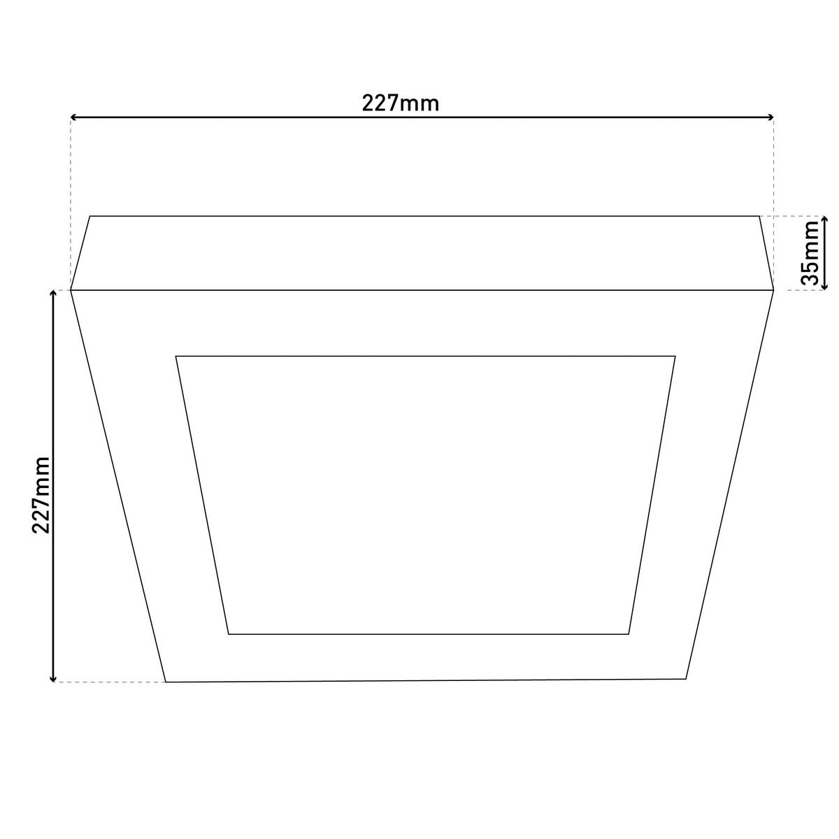 Näve Leuchten LED-Ein-/Aufbauleuchte weiß Kunststoff Metall B/H/T: ca. 22,7x3,5x22,7 cm KOMPLEX - weiß (22,70/3,50/22,70cm) - Näve Leuchten