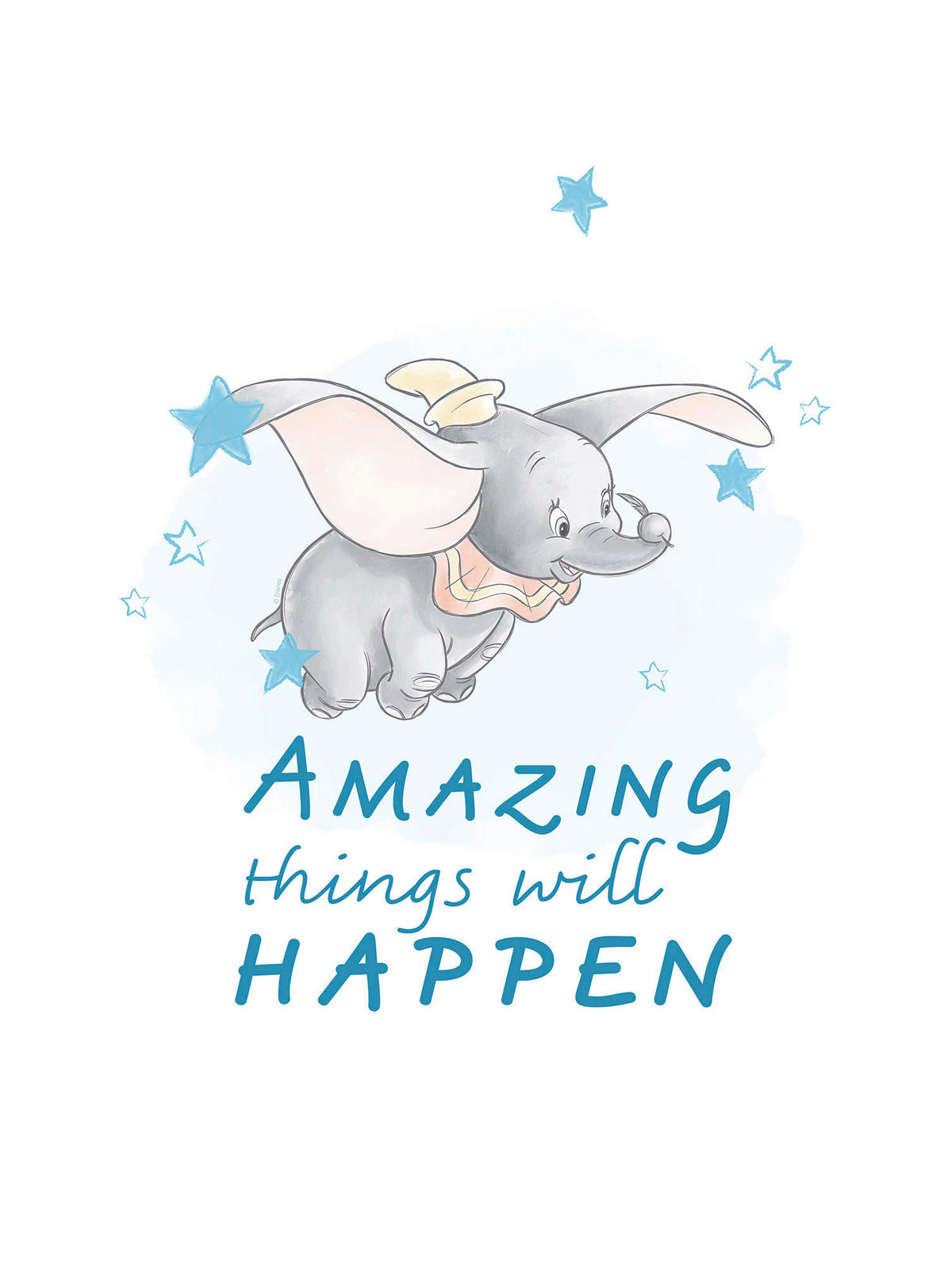 Komar Poster Dumbo Amazing Disney B/L: ca. 30x40 cm Dumbo Amazing - (30,00/40,00cm) - Komar