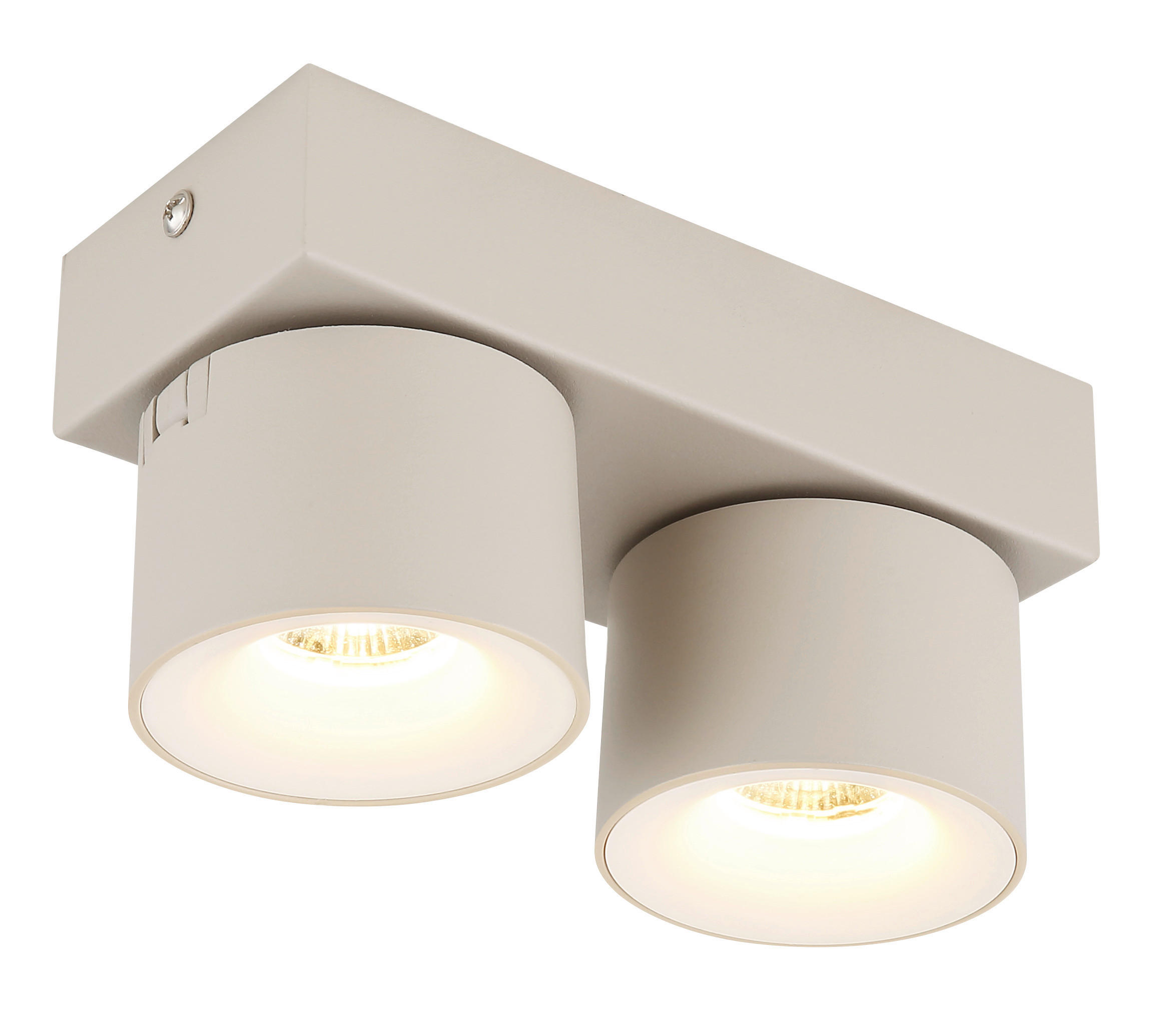 GLOBO LED-Strahler sand Aluminium Kunststoff Metall B/H/L: ca. 8,5x17,5x10,5 cm 2 Brennstellen LED-Strahler-Rae - sand (10,50/8,50/17,50cm) - GLOBO