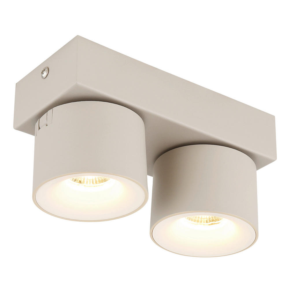 Thumbnail - GLOBO LED-Strahler sand Aluminium Kunststoff Metall B/H/L: ca. 8,5x17,5x10,5 cm 2 Brennstellen