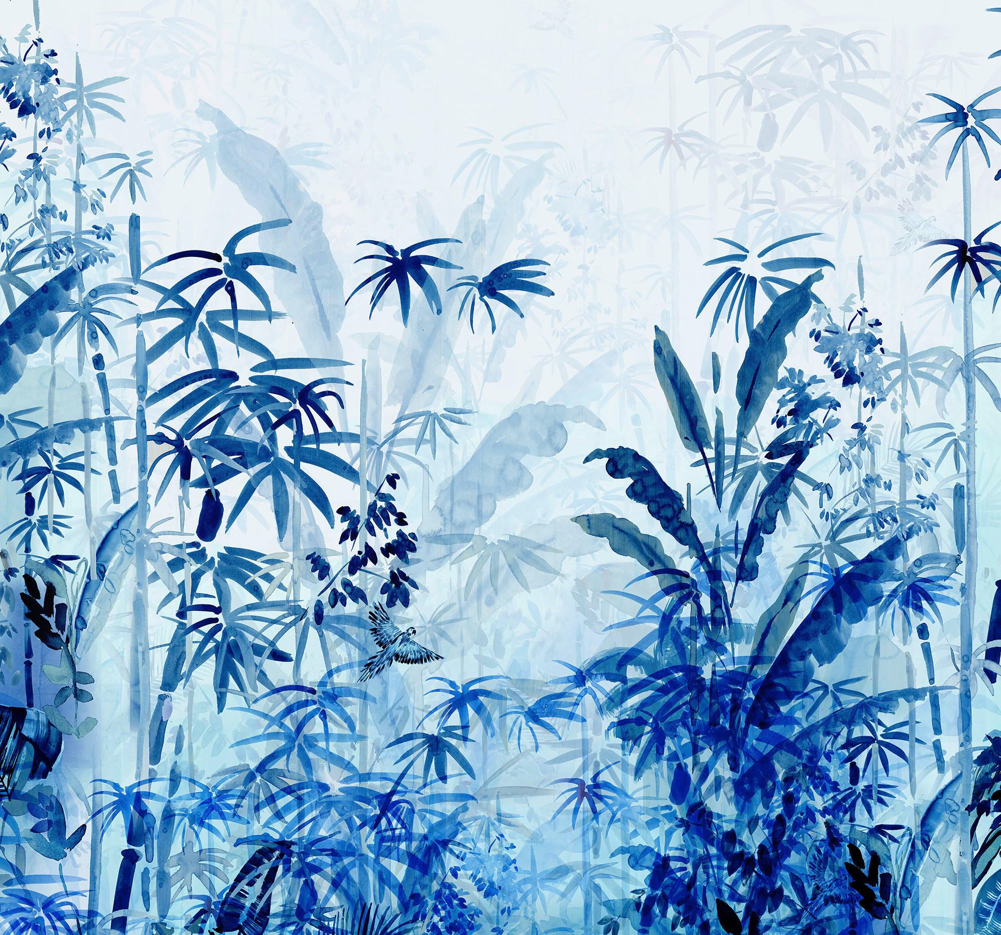 Komar Fototapete Blue Jungle B/L: ca. 300x280 cm Blue Jungle - (300,00/280,00cm) - Komar