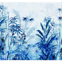 Komar Fototapete Blue Jungle B/L: ca. 300x280 cm Blue Jungle - (300,00/280,00cm) - Komar