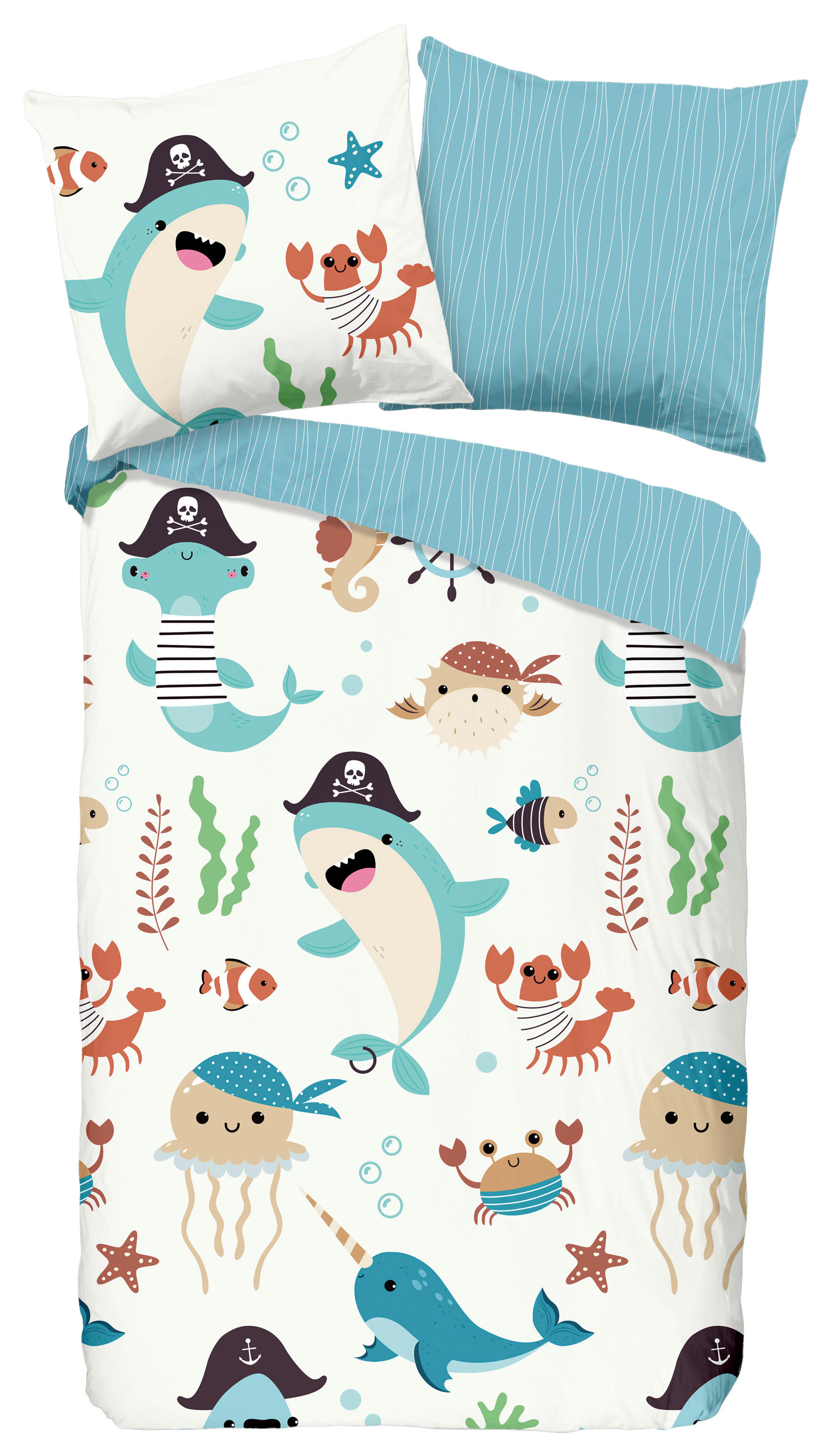 Bettwäsche Seaworld Multi Baumwolle B/L: ca. 135x200 cm Seaworld - Multi (135,00/200,00cm) - Good Morning