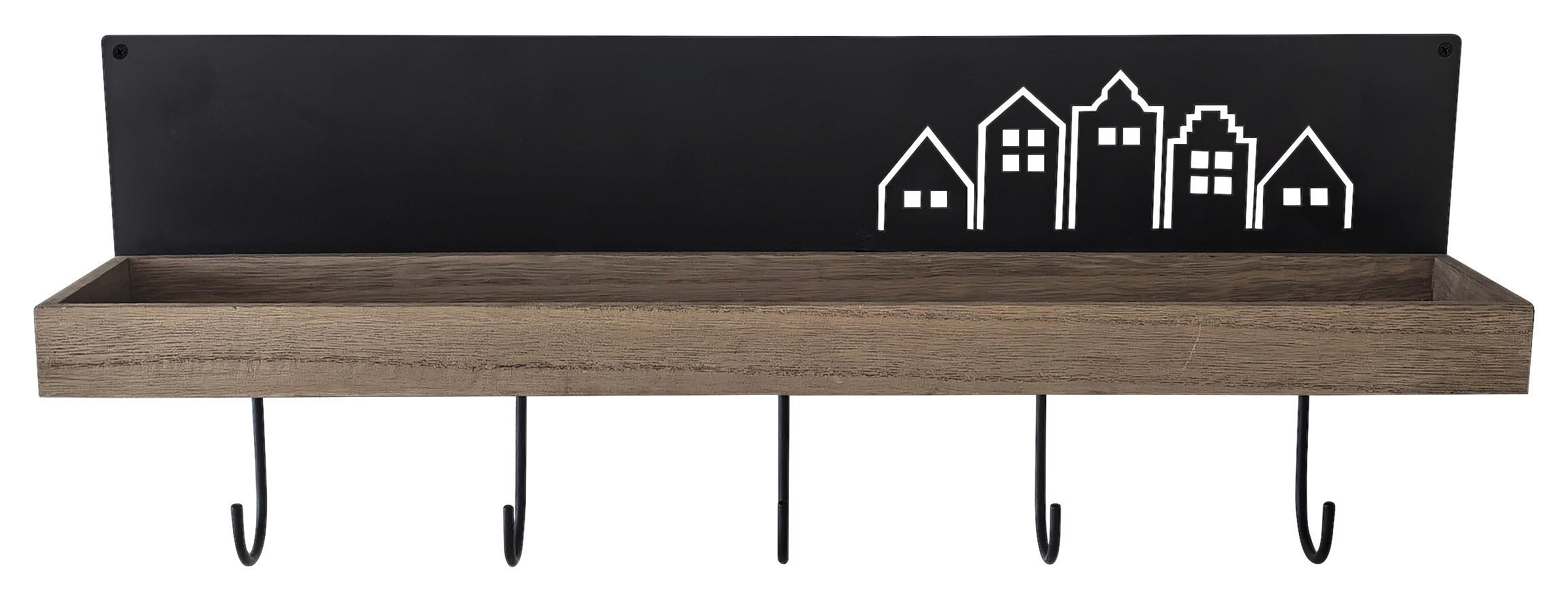Wandgarderobe Dana braun schwarz B/H/T: ca. 48x19x10 cm Dana - braun/schwarz (48,00/19,00/10,00cm)