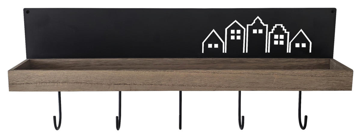 Wandgarderobe Dana braun schwarz B/H/T: ca. 48x19x10 cm Dana - braun/schwarz (48,00/19,00/10,00cm)
