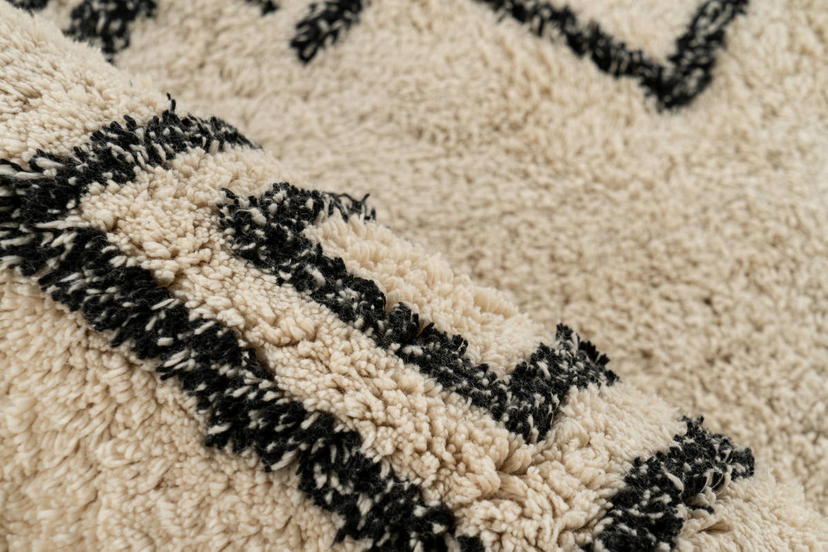 360Living Teppich Mylen schwarz B/L: ca. 160x230 cm Mylen - creme/schwarz (160,00/230,00cm) - 360Living