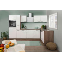 Respekta Winkelküche KBL310EYWS weiß B/H/T: ca. 310x205x172 cm KBL310EYWS - Eiche/weiß (310,00/205,00/172,00cm) - Respekta