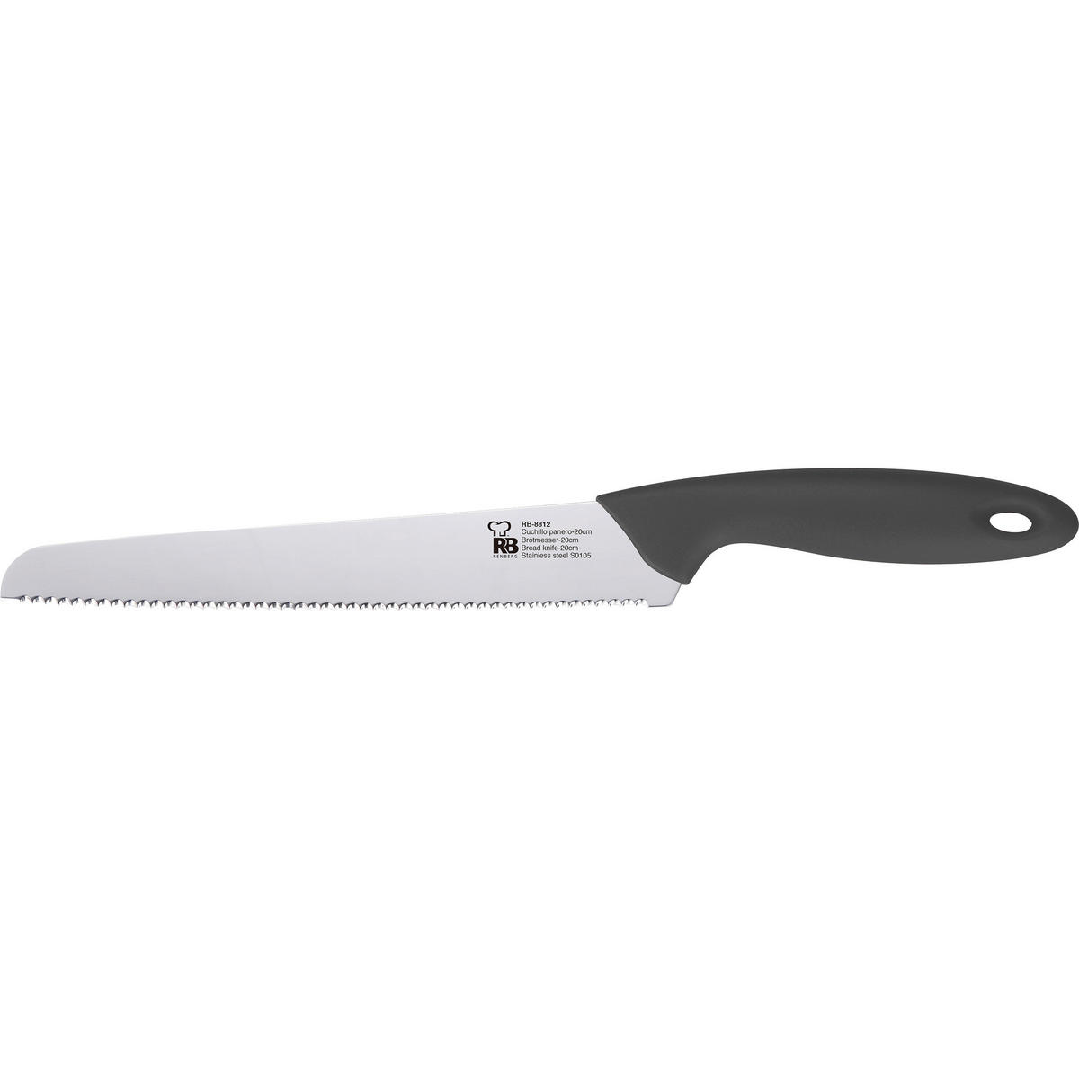 RENBERG Messerset Dresde schwarz Edelstahl 6 tlg. Dresde - schwarz - RENBERG