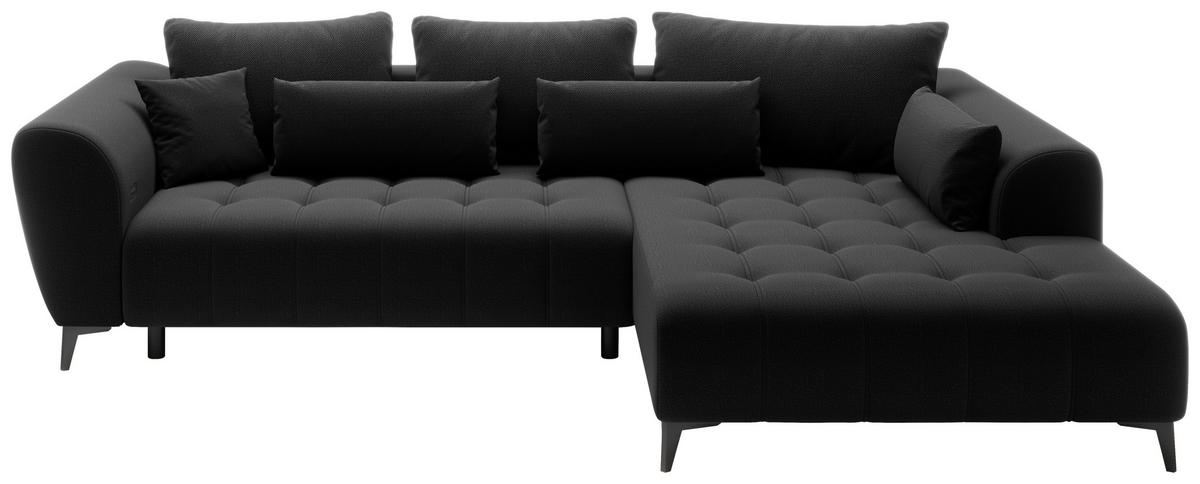 Funktionsecke Garay-S schwarz Microfaser B/H/T: ca. 287x83x220 cm Garay-S - schwarz (287,00/83,00/220,00cm)