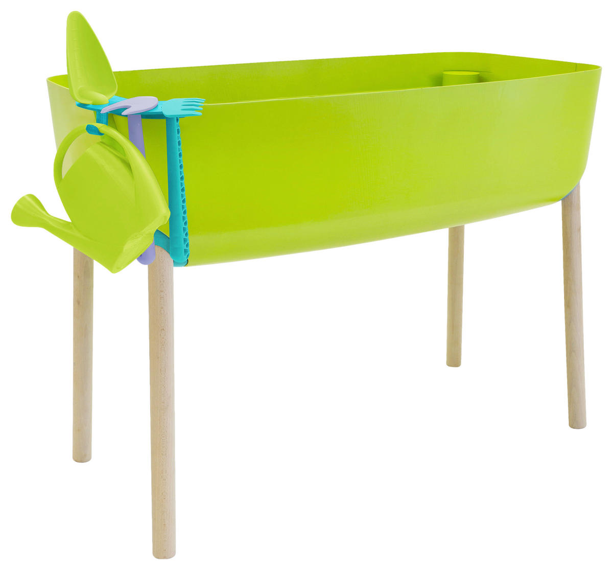 Gardenico Hochbeet für Kinder grün Holz B/H/L: ca. 38x56x76 cm Hochbeet_für_Kinder - grün (76,00/38,00/56,00cm) - Gardenico