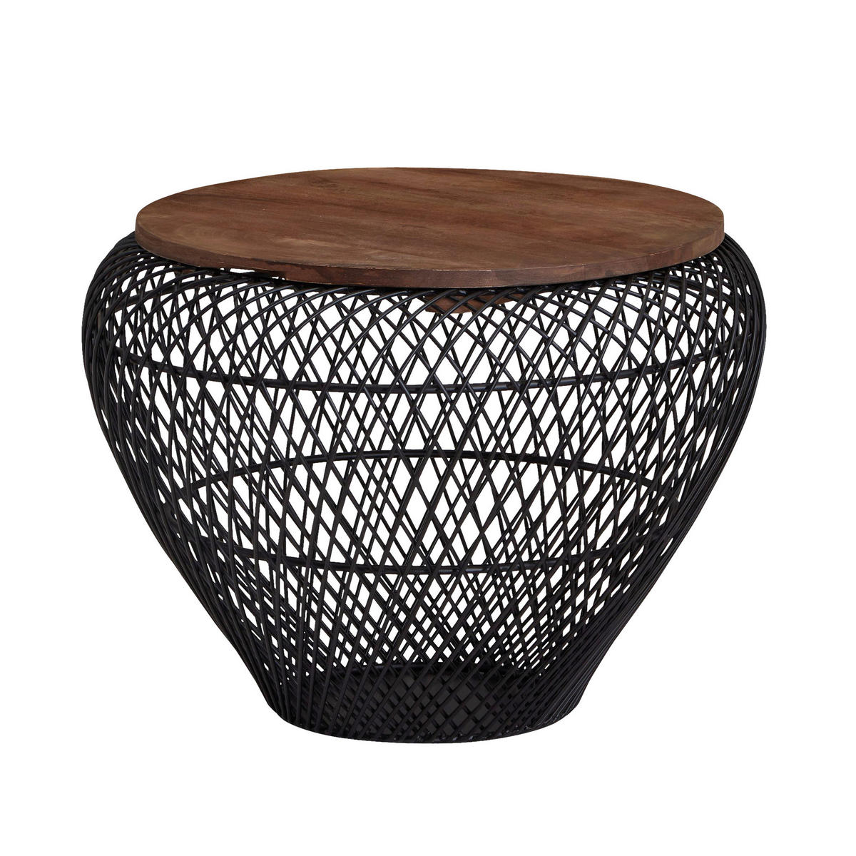 Couchtisch schwarz B/H/T: ca. 60x45x60 cm Couchtisch - schwarz (60,00/45,00/60,00cm) - Wohnling