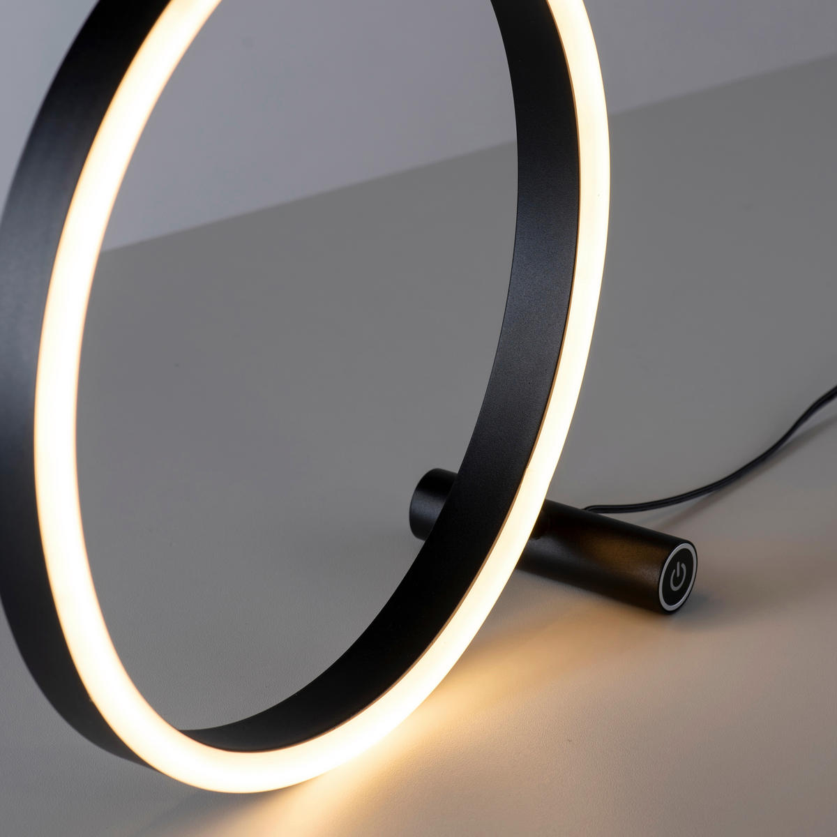 Just Light LED-Touch-Tischleuchte RITUS 15390-13 weiß anthrazit Metall B/H/T: ca. 30x30x10 cm 1 Brennstellen RITUS - weiß/anthrazit (30,00/30,00/10,00cm) - Just Light
