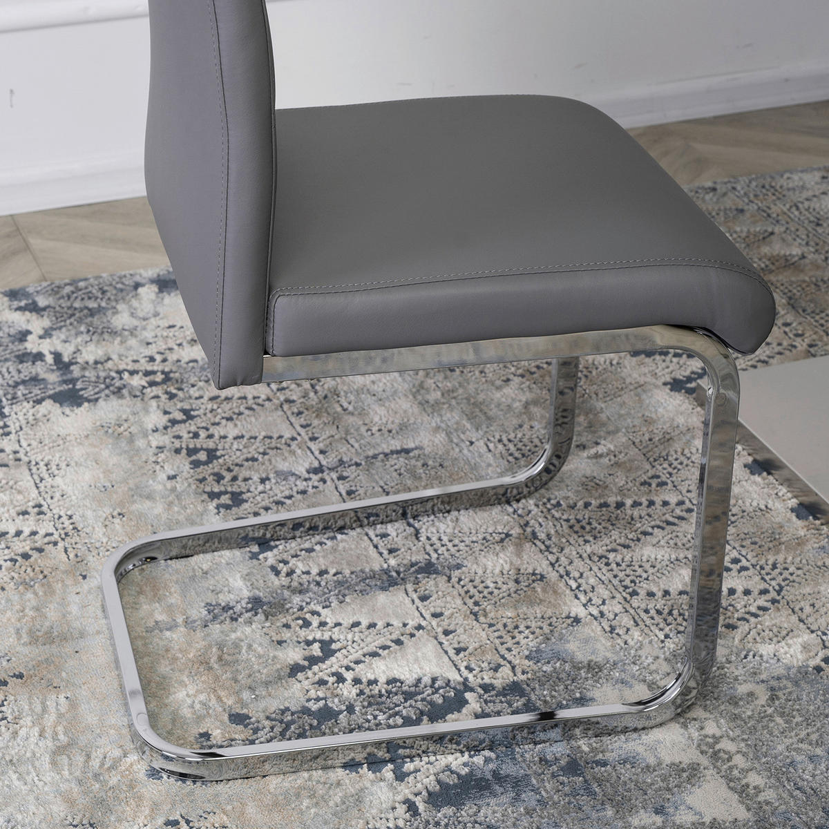 Stuhl LOCA grau Kunstleder B/H/T: ca. 43x102x54 cm LOCA - grau (43,00/102,00/54,00cm) - WIPMEB