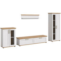 Wohnwand VERONA Lärche Nachbildung Eiche Nachbildung B/H/T: ca. 336x161x40 cm VERONA - Eiche/Lärche (336,00/161,00/40,00cm) - xonox.home