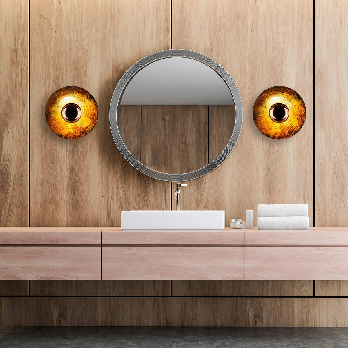 Opviq Wandleuchte Kurt Kupfer Metall B/H/T/L/D: ca. 28x26x28x28x28 cm G9 1 Brennstellen Kurt - Kupfer (28,00/28,00/26,00cm) - Opviq