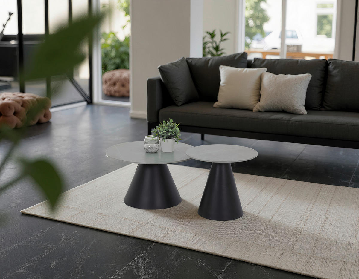 Couchtisch Dustin Marmoroptik grau B/H: ca. 70x46 cm Dustin - Marmoroptik/grau (70,00/46,00cm) - Hela