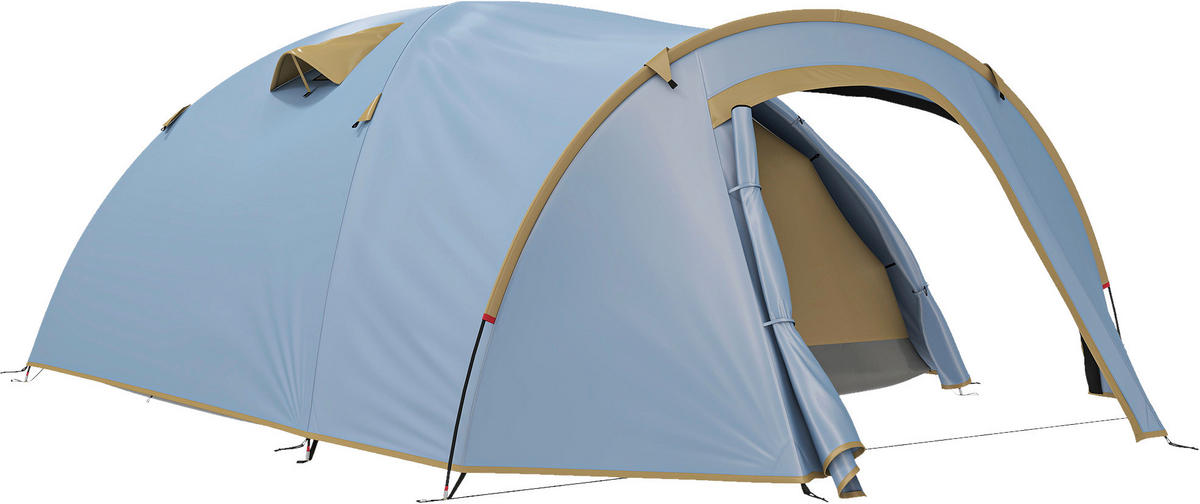 Outsunny Campingzelt hellblau Polyester B/H/L: ca. 240x130x345 cm Campingzelt - hellblau (345,00/240,00/130,00cm) - Outsunny