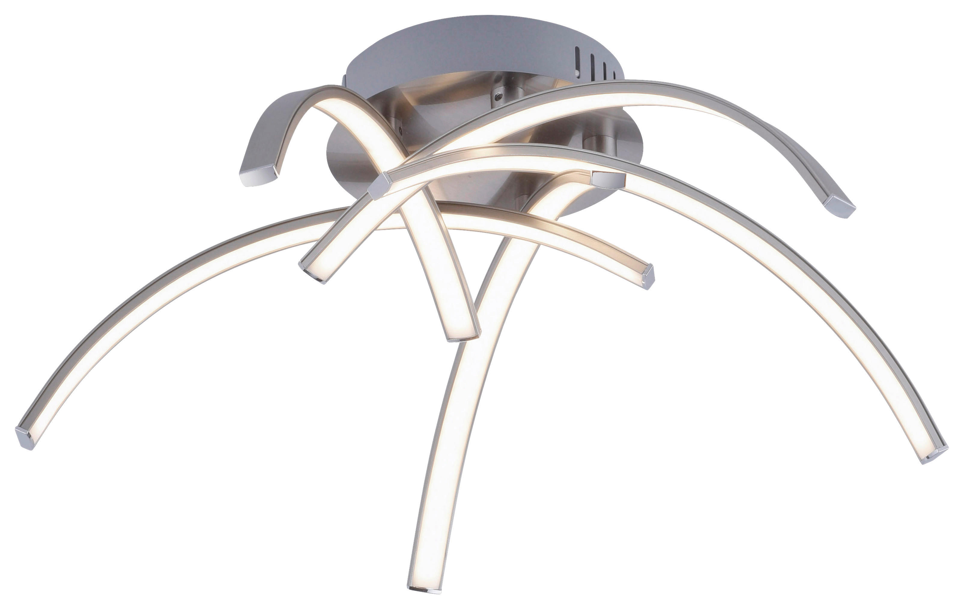 Just Light Deckenleuchte 15340-55 stahlfarbig Alu Eisen Kunststoff H/D: ca. 14x47 cm LED-Deckenleuchte_Valerie 5flg. - stahlfarbig (47,00/14,00cm) - Just Light