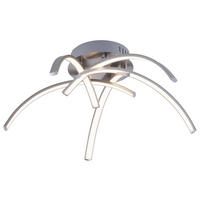 Just Light Deckenleuchte 15340-55 stahlfarbig Alu Eisen Kunststoff H/D: ca. 14x47 cm LED-Deckenleuchte_Valerie 5flg. - stahlfarbig (47,00/14,00cm) - Just Light