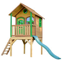 AXI Spielhaus Laura braun B/H/L: ca. 318x272x191 cm Laura - braun/grün (191,00/318,00/272,00cm) - AXI