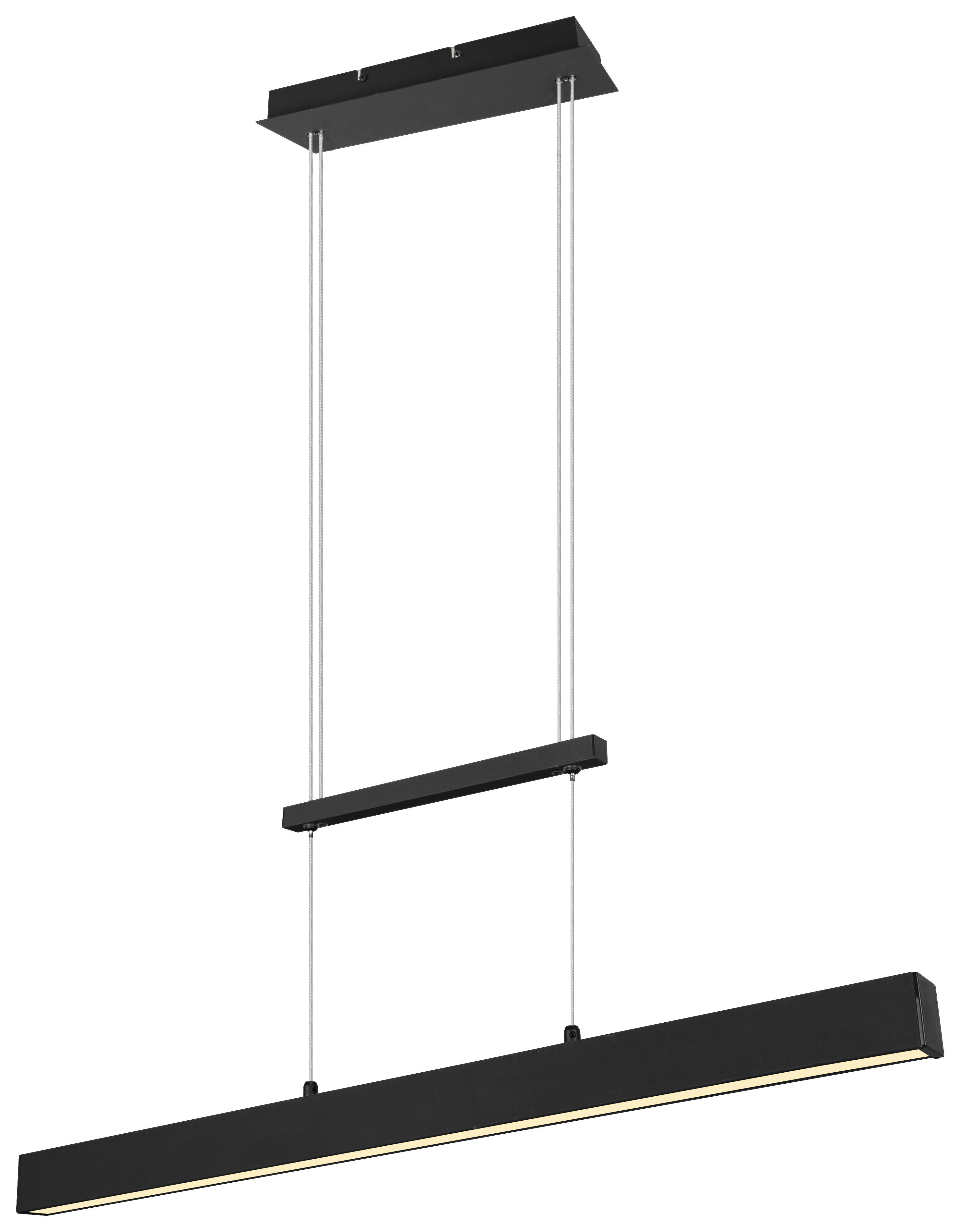 Reality Pendelleuchte Paros R32043132 mattschwarz Metall B/H/T: ca. 90x150x11 cm Paros - mattschwarz (90,00/150,00/11,00cm) - Reality