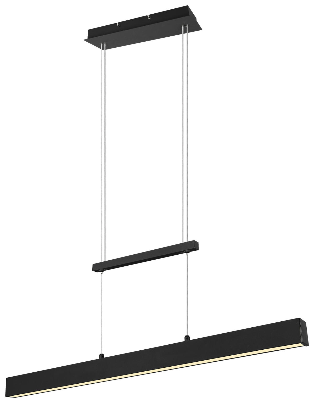 Reality Pendelleuchte Paros R32043132 mattschwarz Metall B/H/T: ca. 90x150x11 cm Paros - mattschwarz (90,00/150,00/11,00cm) - Reality