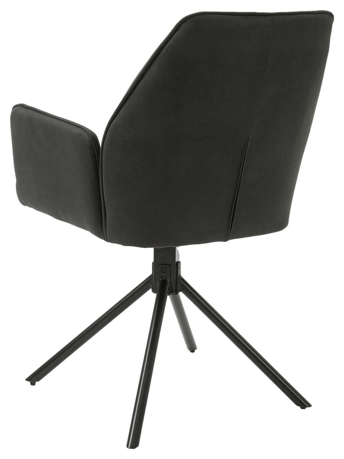 Stuhl BLAIR 2er-Set anthrazit Vintage schwarz Stoff Metall B/H/T: ca. 57x89x61 cm BLAIR 2er-Set - schwarz/anthrazit (57,00/89,00/61,00cm) - byLIVING