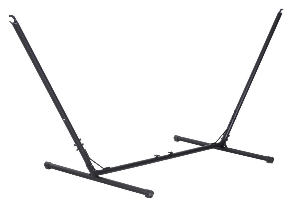 Outsunny Hängemattengestell schwarz Metall B/H/L: ca. 108x120x380 cm Hängemattengestell - schwarz (380,00/108,00/120,00cm) - Outsunny