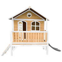 AXI Spielhaus Stef braun B/H/L: ca. 349x233x212 cm Stef - braun/weiß (212,00/349,00/233,00cm) - AXI