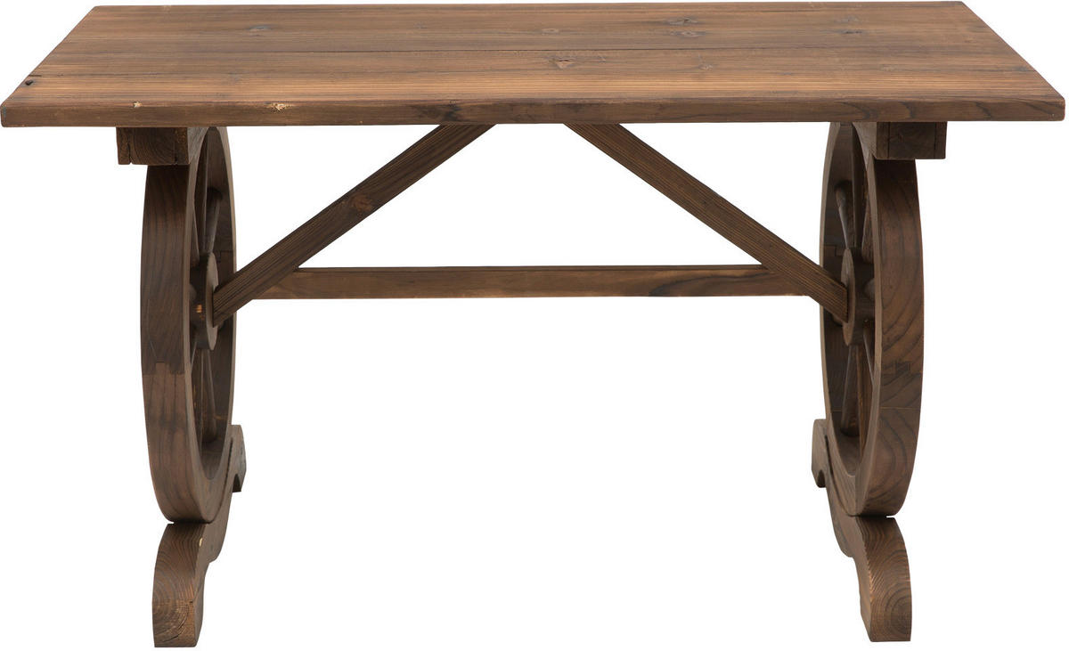 Outsunny Gartentisch natur Holz B/H/L: ca. 60x65x115 cm Gartentisch - natur (115,00/60,00/65,00cm) - Outsunny