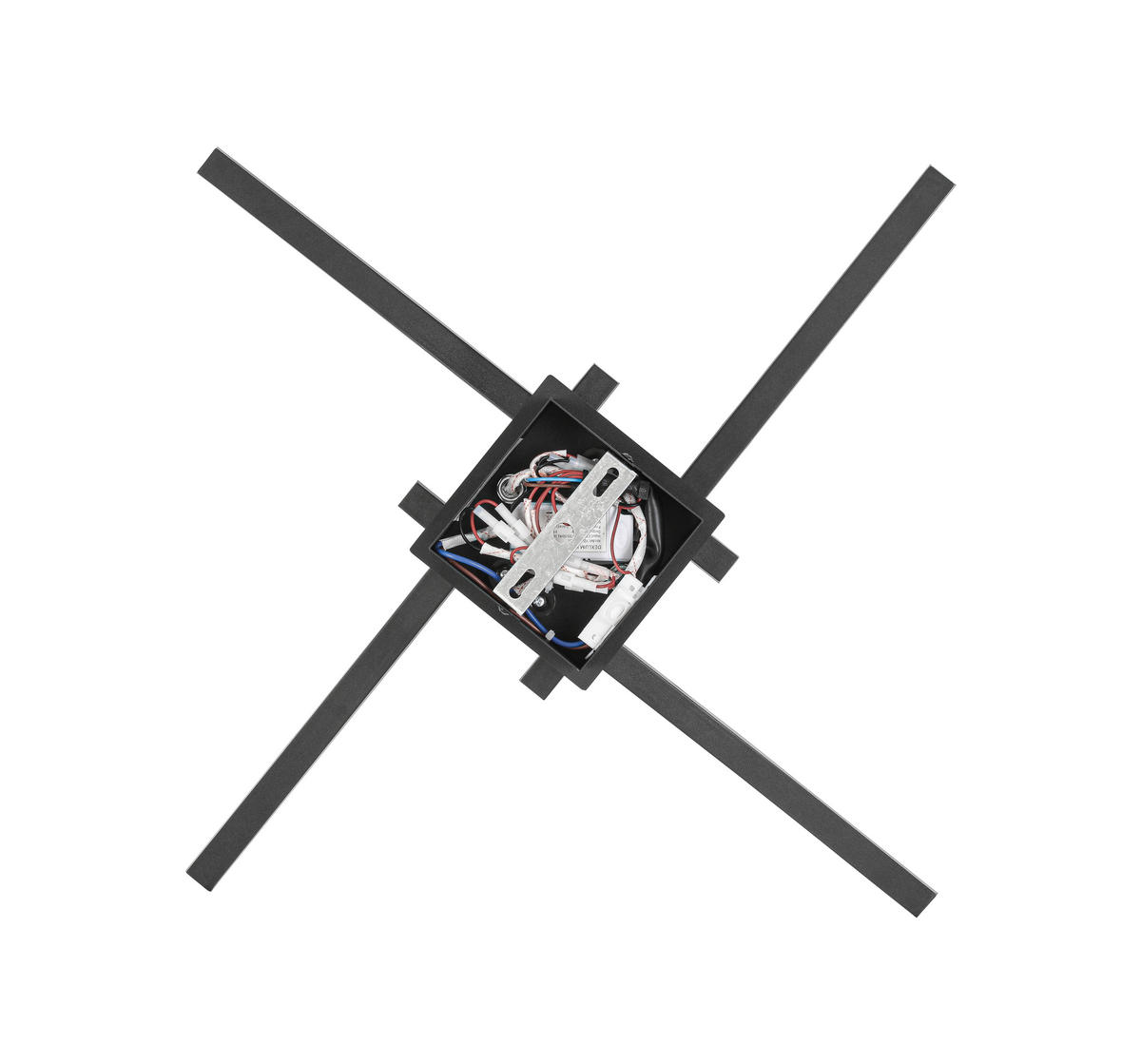 Deckenleuchte schwarz Metall B/H/L: ca. 50x12x50 cm LED-Deckenleuchte_Kim - schwarz (50,00/50,00/12,00cm)