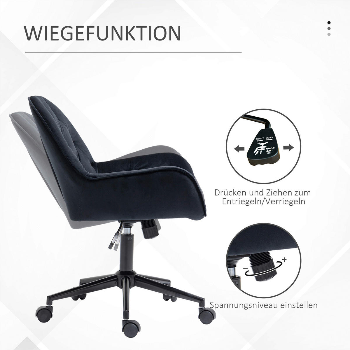 Chefsessel 921-586 schwarz 921-586 - schwarz (60,00/91,00/61,00cm) - Vinsetto