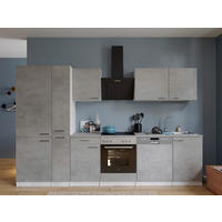 Respekta Küchenblock Malia Beton Optik B/H/T: ca. 310x200x60 cm Malia - Beton/weiß (310,00/200,00/60,00cm) - Respekta