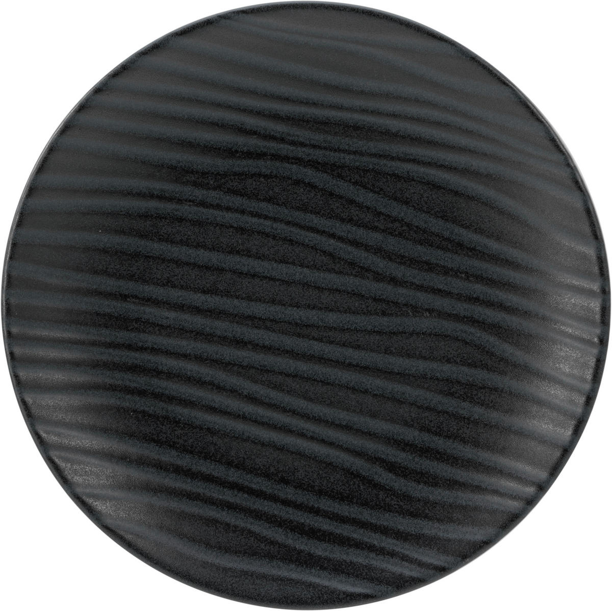 CreaTable Kombiservice Waves schwarz Steinzeug 16 tlg. Waves - schwarz - CreaTable