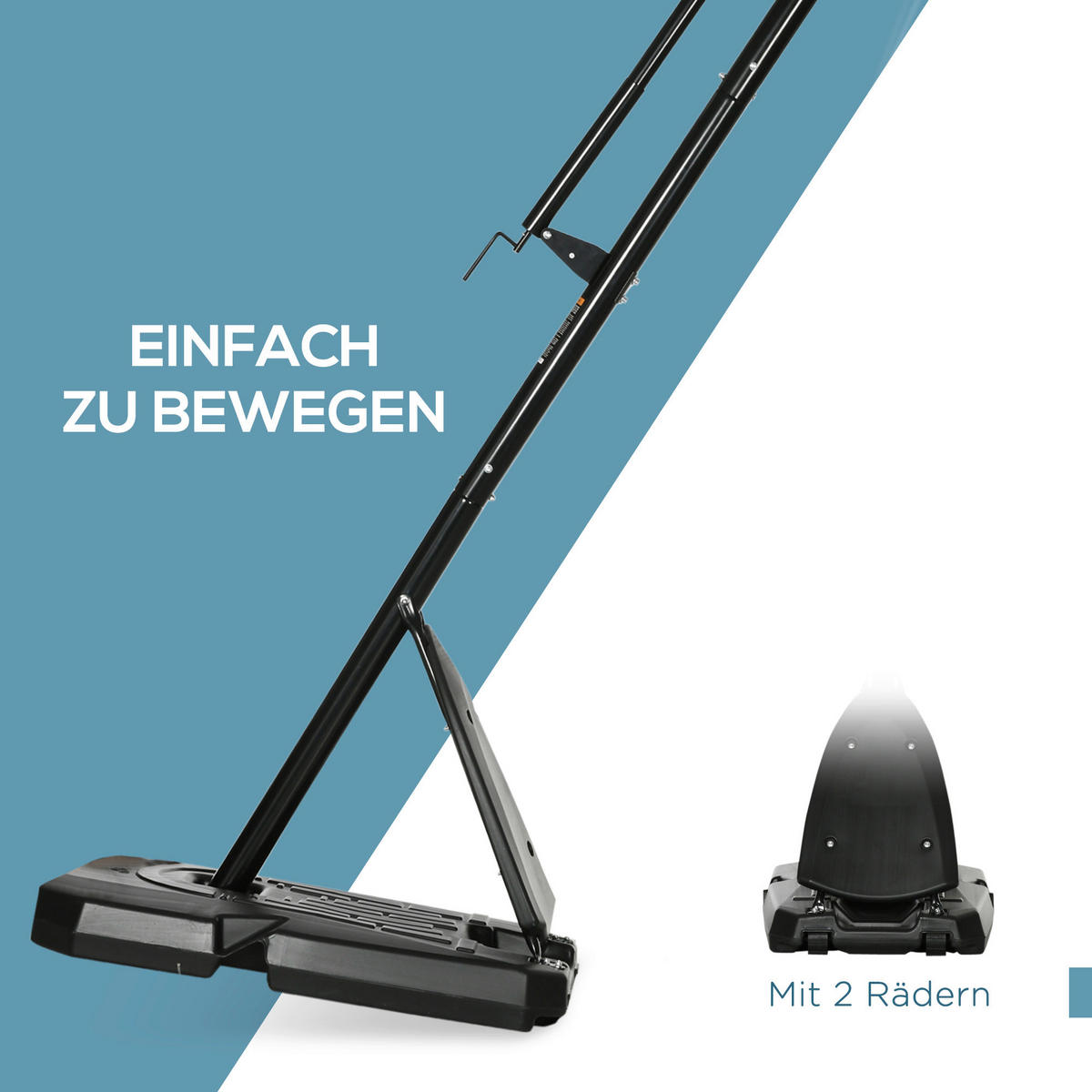 SPORTNOW Basketballkorb schwarz B/H/L: ca. 70,5x111x350 cm Basketballständer - schwarz (350,00/70,50/111,00cm) - SPORTNOW