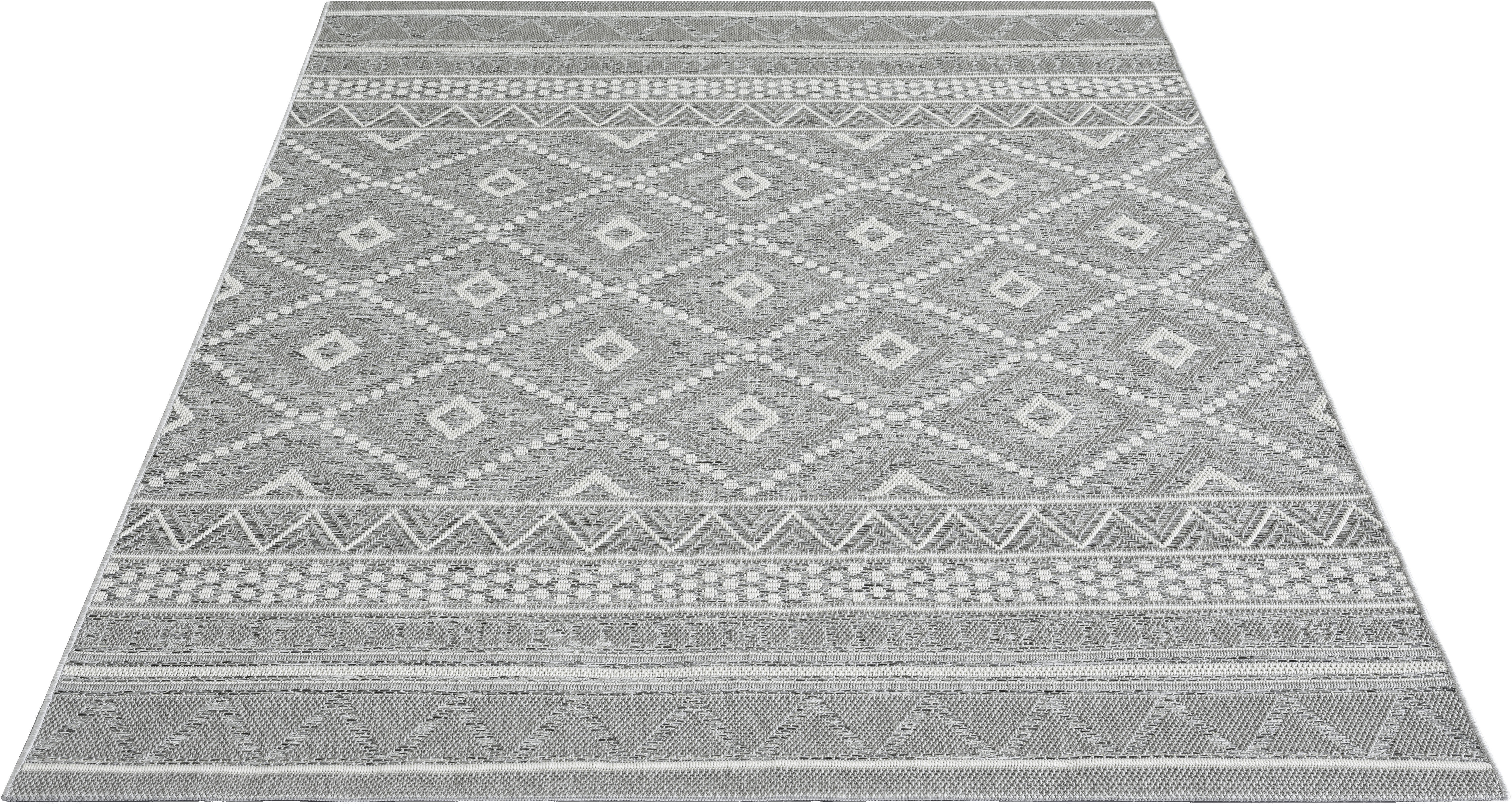 Merinos Teppich Ottowa grau B/L: ca. 140x200 cm Ottowa - grau (140,00/200,00cm) - Merinos
