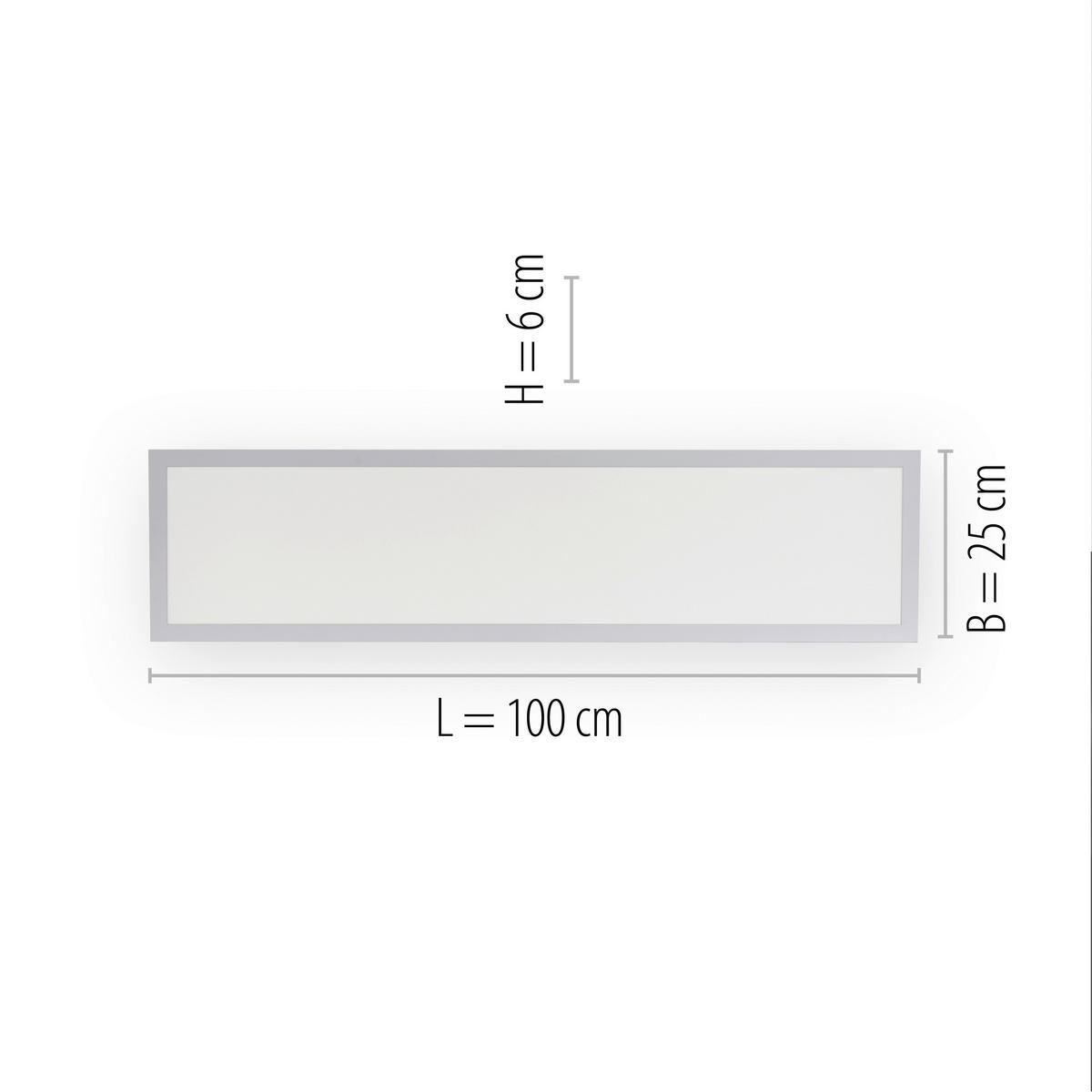 Just Light Deckenleuchte 12204-16  Flat weiß Kunststoff B/H/L: ca. 25x6x100 cm Flat - weiß (100,00/25,00/6,00cm) - Just Light