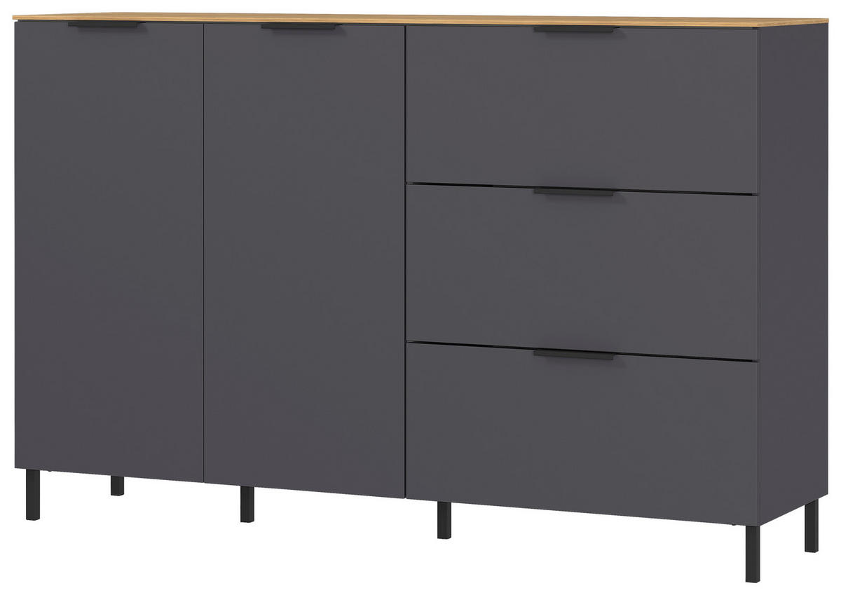 Sideboard B/H/T: ca. 151x98x40 cm Sideboard 1475 - Graphit (151,00/98,00/40,00cm)
