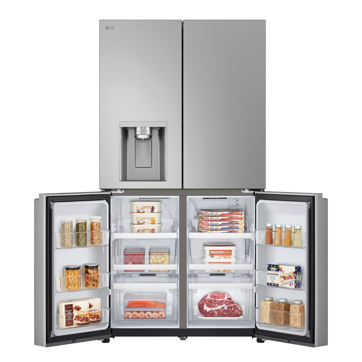 LG Multi Door GML960PYFE silber B/H/T: ca. 91,4x179,2x72,9 cm Multi-Door GML960PYFE - silber (91,40/179,20/72,90cm) - LG