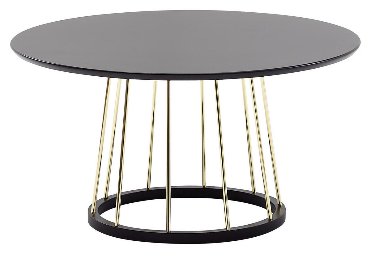 Couchtisch schwarz B/H/T: ca. 80x42x80 cm Couchtisch - schwarz (80,00/42,00/80,00cm) - Wohnling