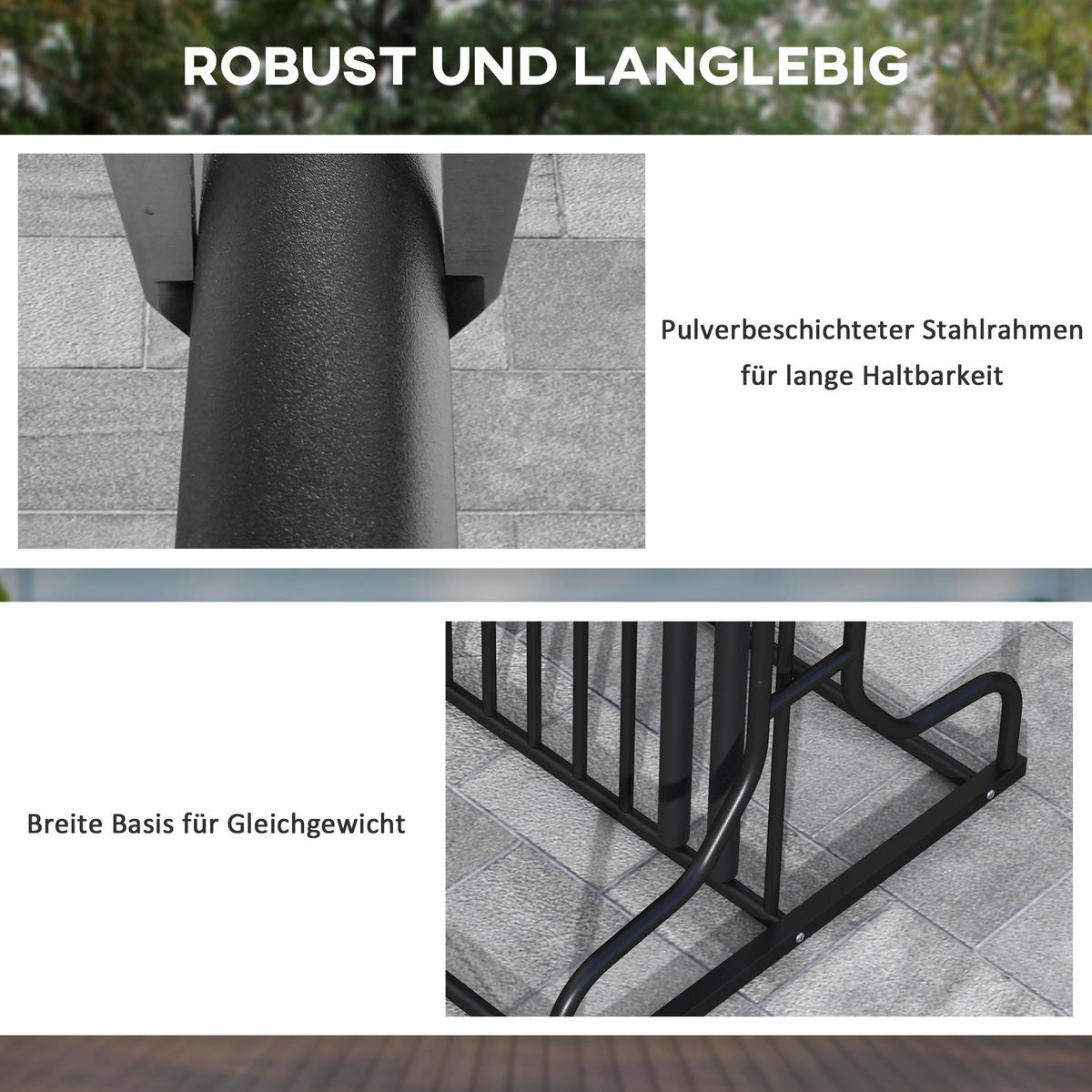 DURHAND Fahrrad-Zubehör schwarz schwarz B/H/L: ca. 80x90x80 cm Fahrradhalter - schwarz (80,00/80,00/90,00cm) - DURHAND