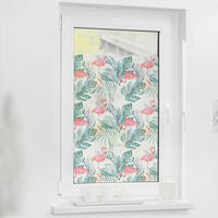 LICHTBLICK Fensterfolie Flamingo Flamingo Flamingo rosa grün B/L: ca. 50x100 cm Flamingo - grün/rosa (50,00/100,00cm) - LICHTBLICK