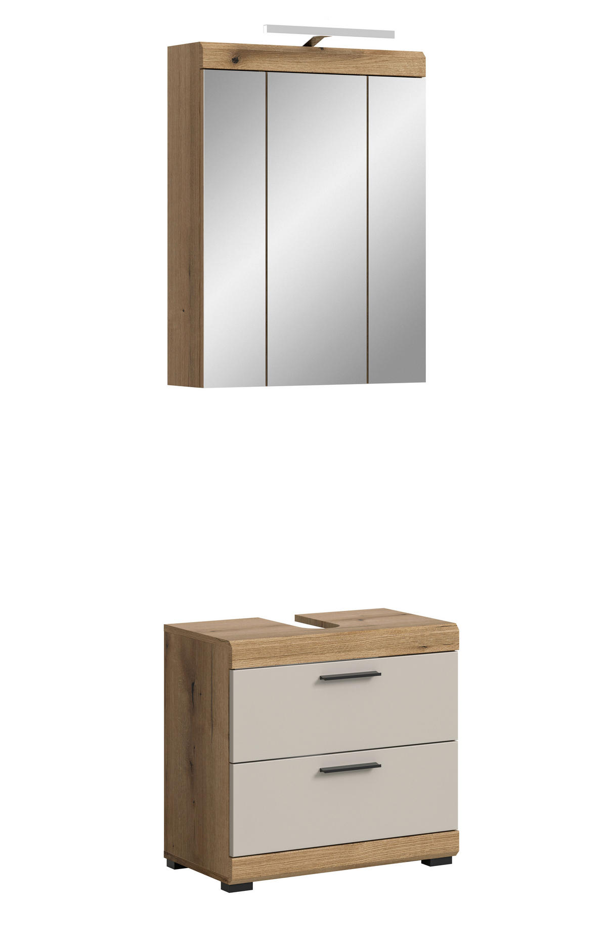 Badezimmer-Set Scout Evoke Oak Nachbildung Kaschmirgrau Nachbildung B/H/T: ca. 60x191x34 cm Scout - Kaschmirgrau (60,00/191,00/34,00cm) - xonox.home