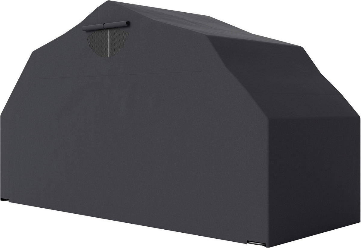 Outsunny Motorradgarage schwarz B/H/L: ca. 135x191x345 cm Motorradgarage - schwarz (345,00/135,00/191,00cm) - Outsunny